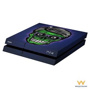 برچسب افقی پلی استیشن 4 ونسونی طرح Greeny Skull Wensoni Greeny Skull PlayStation 4 Horizontal Cover