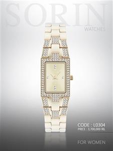 ساعت مچی زنانه سورین L0304 (طلایی صفحه:سیلور)