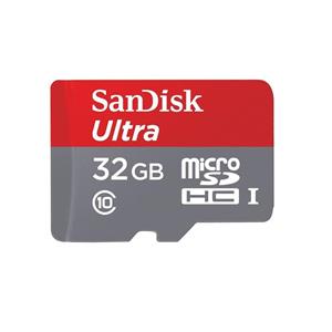 کارت حافظه سن دیسک مدل Ultra کلاس 10 استاندارد UHS I U1 سرعت 80MB/s 533X همراه با آداپتور تبدیل 32GB SanDisk Ultra UHS I U1 Class 10 80MB/S 533X microSDHC With Adapter 32GB