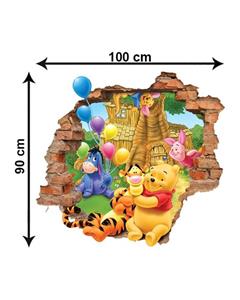 استیکر سه بعدی ژیوار طرح پو و دوستان 3 Zhivar Pooh and Friends 3 3D Wall Sticker