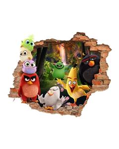 استیکر سه بعدی ژیوار طرح پرندگان خشمگین Zhivar Angry Birds 3D Wall Sticker