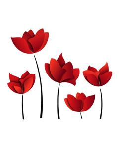 استیکر سه بعدی ژیوار طرح گل شقایق Zhivar Anemone 3D Wall Sticker