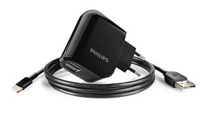 شارژر یو اس بی آی پد و آی فون فیلیپس PHILIPS DLP2207V/12 iPad  iPhone Universal Wall Charger + iPone, iPad special Cable