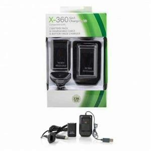 شارژر مایکروسافت مخصوص ایکس باکس 360 همراه دو عدد باتری و کابل شارژ USB Microsoft Xbox 360 Charger Kit 4 in 1