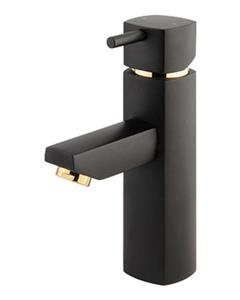 شیر روشویی شودر مدل یونیک مشکی طلایی Shouder Unique Basin Faucets Black