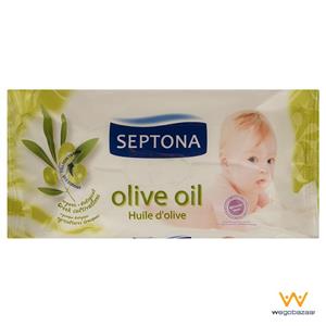 دستمال مرطوب کودک سپتونا مدل Olive بسته 60 عددی Septona Olive Baby Lotion Wipes 60pcs