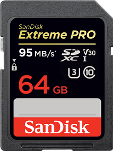 کارت حافظه SDXC سن دیسک مدل Extreme Pro V30 کلاس 10 استاندارد UHS-I U3 سرعت 633X 95MBps ظرفیت 64 گیگابایت SanDisk Extreme Pro V30 Class 10 UHS-I U3 633X 95MBps SDXC - 64GB