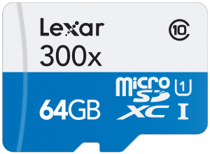 مموری کارت 64گیگابایت Lexar مدل High-Performance 300x LEXAR 64GB 300X UHS-I C10 MEMORY