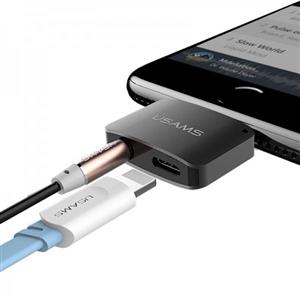 تبدیل صدا لایتنینگ آیفون Usams Lightning Aux adapter