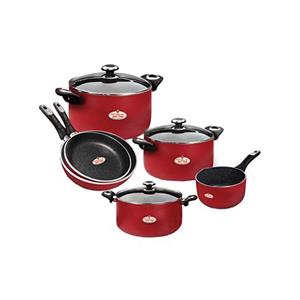 سرویس پخت و پز 9 پارچه زرساب مدل GT7570G Zarsab GT7570G Cookware Set 9 Peices With 1 Spatula