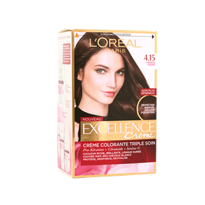 کیت رنگ موی لورآل سری Excellence شماره 4.15 LOreal Excellence Hair Color Kit No 4.15