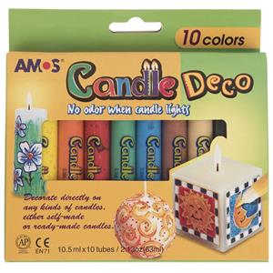 رنگ تزیین شمع 10 آموس مدل Candle Deco Amos Color Decoration Paint 