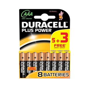 باتری نیم قلمی دوراسل مدل Plus Power Duralock بسته 15 + 5 عددی Duracell Plus Power Duralock AAA Battery Pack Of 15 Plus 5