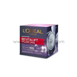 کرم ضد چروک روز مدل Revitalift Filler حجم 50 میلی لیتر لورآل L'Oreal Paris Revitalift Filler Intense Plumping Anti Aging Day Cream 50ml