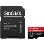 SanDisk Extreme Pro V30 UHS-I U3 microSDHC With Adapter - 32GB