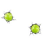 چراغ دیواری تری دی لایت اف ایکس مدل Tennis Balls Wall