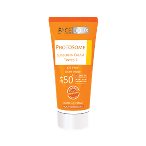 کرم ضد آفتاب فتوزوم ⁺SPF 50 رنگی بژ روشن مناسب پوست‎ های چرب 40 میلی لیتر  فیس دوکس 