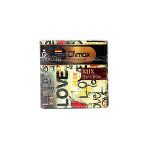 کاندوم ساده و طرح‌دار شماره 10 کلایمکس مدل mix3*1 بسته 3 عددی Climax Mix 3×1 number Condoms 3pcs 