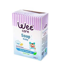 صابون بچه وی کر حاوی روغن پنبه دانه 100گرم Wee Care Soap Baby Cotton Seed Oil 100g