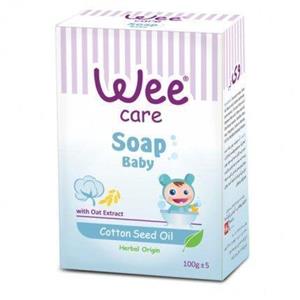 صابون بچه وی کر حاوی روغن پنبه دانه 100گرم Wee Care Soap Baby Cotton Seed Oil 100g