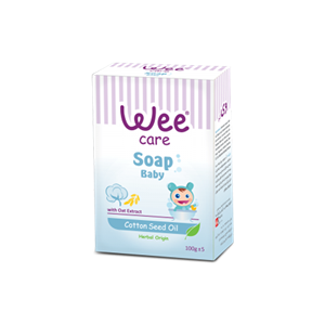 صابون بچه وی کر حاوی روغن پنبه دانه 100گرم Wee Care Soap Baby Cotton Seed Oil 100g