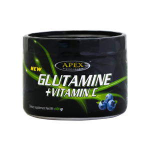 پودر گلوتامین + ویتامین C اپکس با طعم تمشک 400گرم Apex Glutamine + Vitamin C Raspberry 400gr