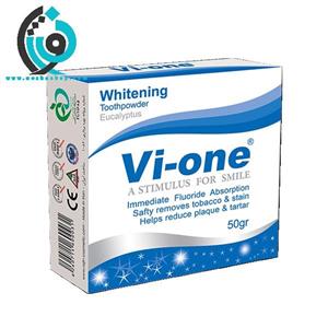 پودر سفید کننده دندان وی وان با طعم اوکالیپتوس 50 گرم Vi-One Whitening Toothpowder Eucalyptus 50g