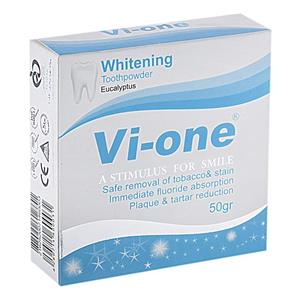 پودر سفید کننده دندان وی وان با طعم اوکالیپتوس 50 گرم Vi-One Whitening Toothpowder Eucalyptus 50g