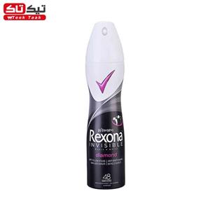 اسپری ضد تعریق زنانه رکسونا مدل اینویزیبل بلک اند وایت دایموند 150 میلی‎لیتر Rexona Invisible Black And White Diamond For Women 150ml