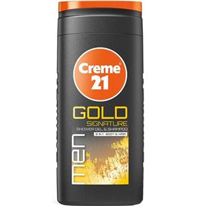 شامپو سر و بدن مردانه کرم 21 مدل Gold Signature حجم 250 میلی لیتر Creme 21 Gold Signature Hair And Body Shampoo For Men 250ml