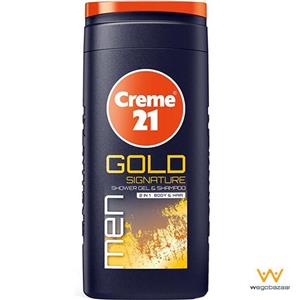 شامپو سر و بدن مردانه کرم 21 مدل Gold Signature حجم 250 میلی لیتر Creme 21 Gold Signature Hair And Body Shampoo For Men 250ml