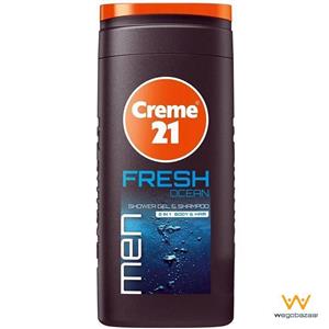 شامپو سر و بدن مردانه کرم 21 مدل Fresh Ocean حجم 250 میلی لیتر Creme Hair And Body Shampoo For Men 250ml 