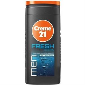 شامپو سر و بدن مردانه کرم 21 مدل Fresh Ocean حجم 250 میلی لیتر Creme Hair And Body Shampoo For Men 250ml 