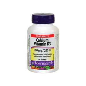 قرص کلسیم + ویتامین D3 وبر نچرالز 60 عددی Webber Naturals Calcium + D3 60Tab