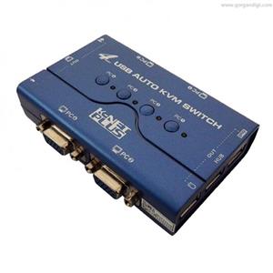 سوییچ شبکه K-NET PLUS KPU624 4PORT KVM SWITCH