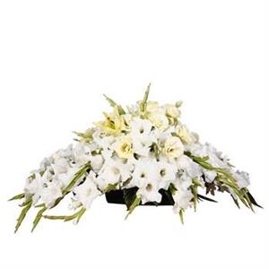 سبد گل طبیعی میتا مدل گلایل سفید Mita White Gladiolus Fresh Flower Basket