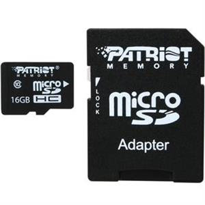 کارت حافظه microSDHC پتریوت مدل LX استاندارد UHS-I U1 کلاس 10 همراه با آداپتور SD ظرفیت 16 گیگابایت Patriot LX UHS-I U1 Class 10 microSDHC With SD Adapter - 16GB