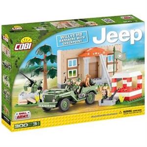 ساختنی کوبی مدل Jeep Willy MB Barracks With Checkpoint Cobi Building 