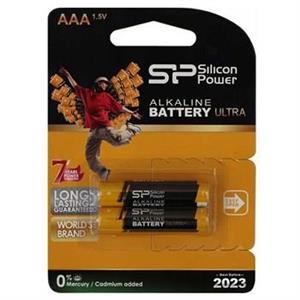 باتری نیم قلمی سیلیکون پاور مدل Alkaline Ultra بسته 2 عددی Silicon Power AAA Battery Pack of 