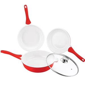 سرویس تابه 4 پارچه رویالتی لاین مدل RL BS1004C RED Royaltiy Line RL BS1004C Frypan Set 4 Pieces