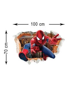 استیکر سه بعدی ژیوار طرح مرد عنکبوتی Zhivar Windows Spider Man 3D Wall Sticker 