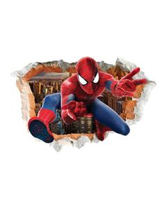 استیکر سه بعدی ژیوار طرح مرد عنکبوتی Zhivar Windows Spider Man 3D Wall Sticker 