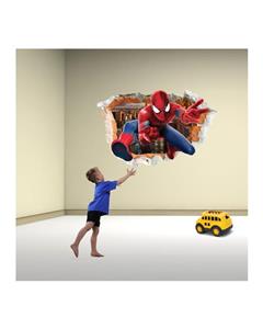 استیکر سه بعدی ژیوار طرح مرد عنکبوتی Zhivar Windows Spider Man 3D Wall Sticker 