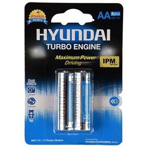 باتری قلمی هیوندای مدل Power Alkaline بسنه 2 عددی Hyundai Power Alkaline AA Battery Pack Of 2