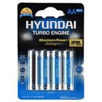 Hyundai Power Alkaline AA Battery Pack Of 4