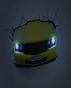 چراغ دیواری تری دی لایت اف ایکس مدل Yellow Car 3D Light FX Wall Lamp 