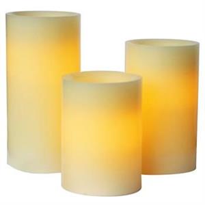 شمع بدون شعله کالیفرنیا کندل مدل CC31IVR - بسته 3 عددی California Candle CC31IVR Flameless LED Candle Set - Pack Of 3