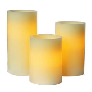 شمع بدون شعله کالیفرنیا کندل مدل CC31IVR - بسته 3 عددی California Candle CC31IVR Flameless LED Candle Set - Pack Of 3