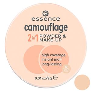 پودر دوکاره سری Camouflage مدل Ivory Beige مقدار 9 گرم اسنس  Essence Camouflage Ivory Beige Powder And Make Up 9g