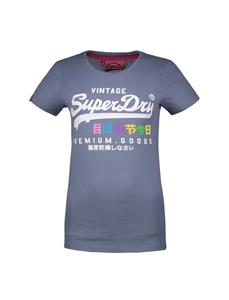 Superdry تی شرت نخی یقه گرد زنانه PREMIUM GOODS RAINBOW 